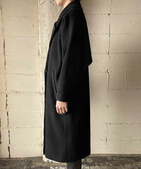 Button Collar Chester Coat BK