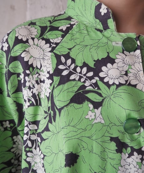 60's-70's Floral Pattern Vintage Coat GNBK