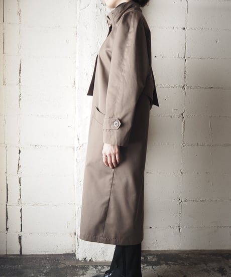 Stand Collar Pleated Coat BR