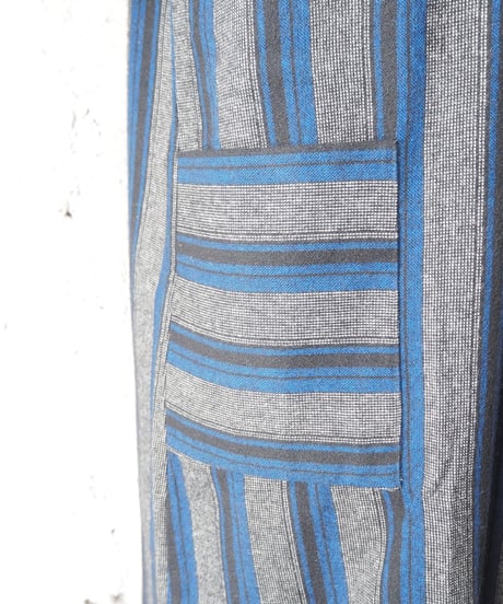 Germany Open Collar Stripe Dress BLBR
