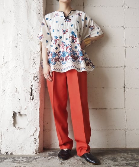 Embroidery Print Pullover Blouse IVBLRE