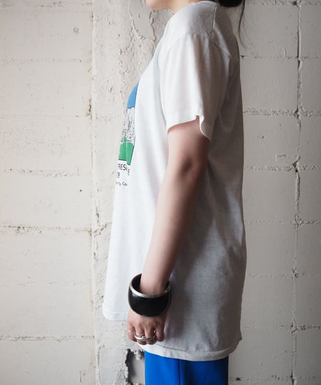 1970's Russel Building Print Tee WH