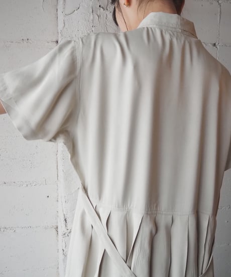 Nikki Saggaro Pleated Skirt Shirt Dress BE