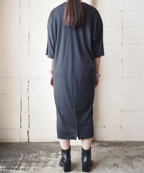 Many Button Cutsewn Dress BK