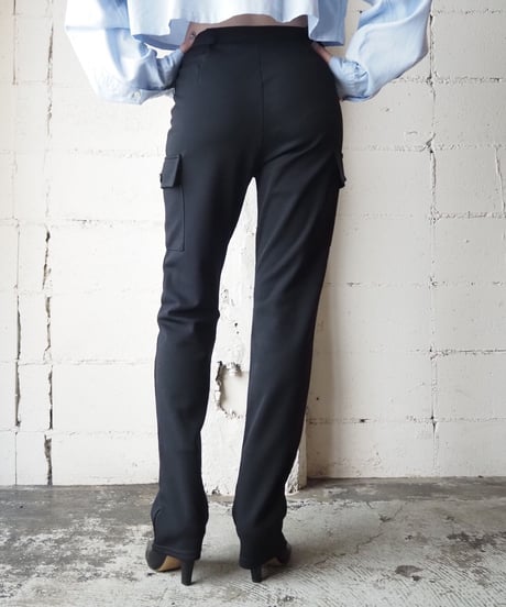 Slim Straight Cargo Pants BK