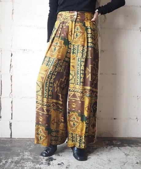 Painted Pattern Wide Pants KABR