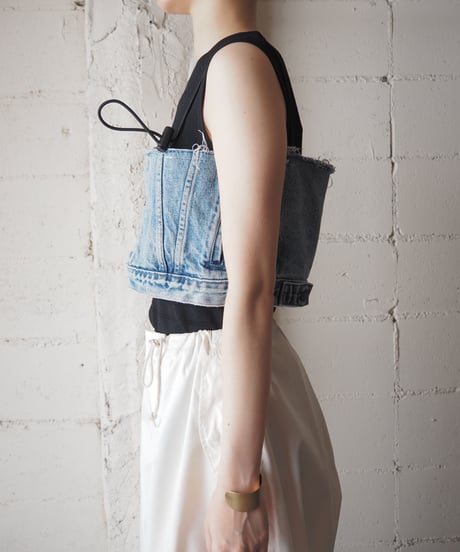 【Orfeo REMAKE】Denim bustier BL