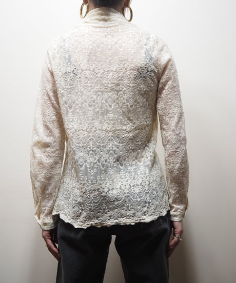 Wide Collar Lace Blouse IV
