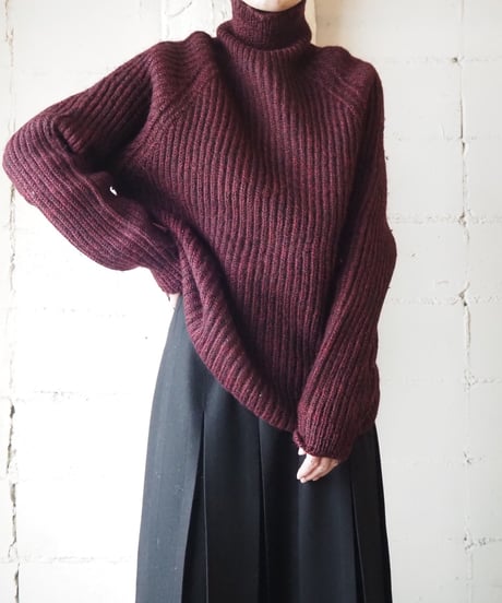 Turtle Neck Bulky Sweater BUR