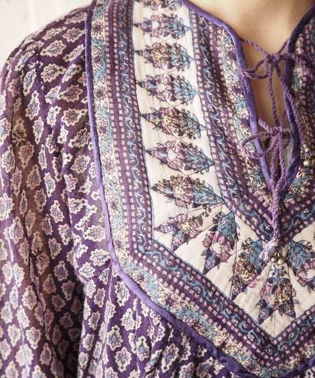 Indian Cotton  Dress PUR