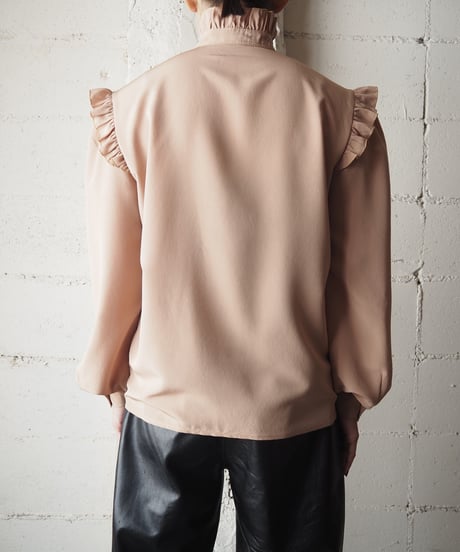 Stand Collar Frill Design Blouse BE