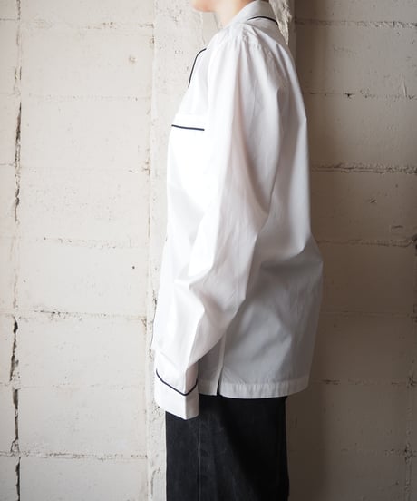 AMI PARIS Piping Pajama Shirt WH