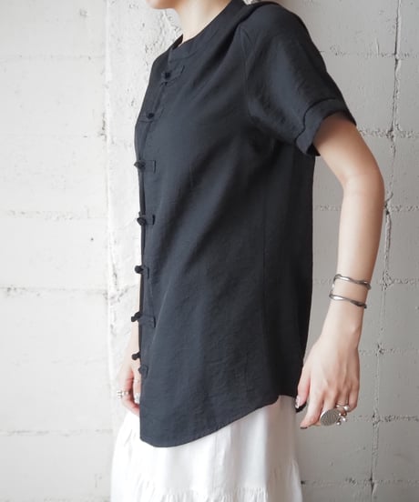 Short Sleeve China Shirt BK
