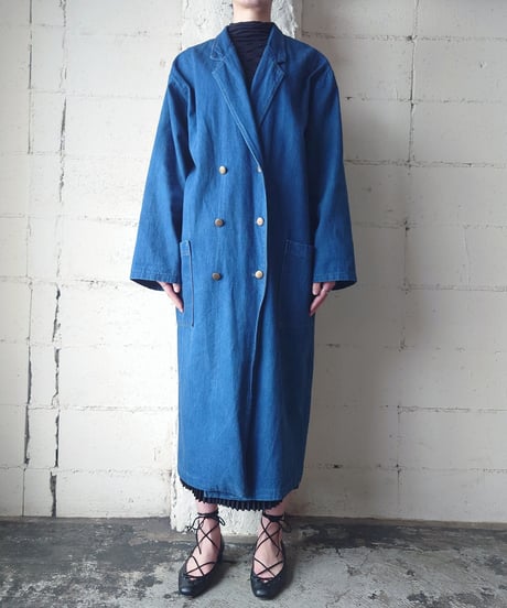 Double Breasted Denim Coat BL