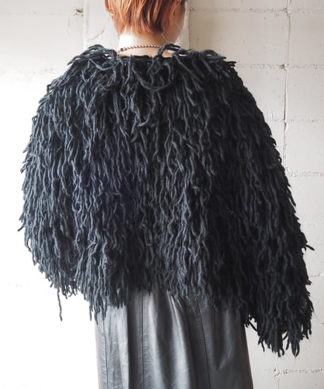 Fringe Knit Jacket BK