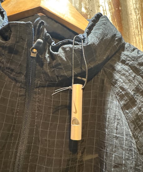 NIKE Sheer Check Stand Collar Jacket BKBL