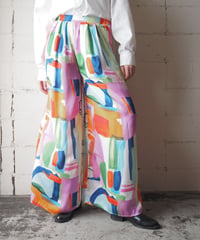 Watercolor Painted Wide Pants ORBLPI