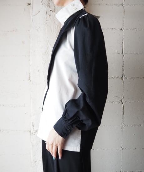 Bicolor Asymmetric Design Blouse WHBK