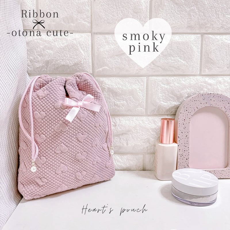 フクモモ仲良し巾着ポーチ　ファーくすみピンク フクモモ仲良し巾着ポーチ ファーくすみピンク - メルカリ