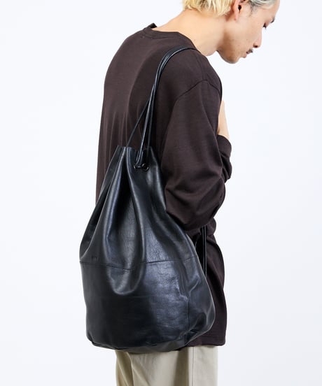 And A アンドエー / FINE LEATHER DRAWSTRING BAG 【L】 牛革巾着バッグ バッグパック / AA-A23U003