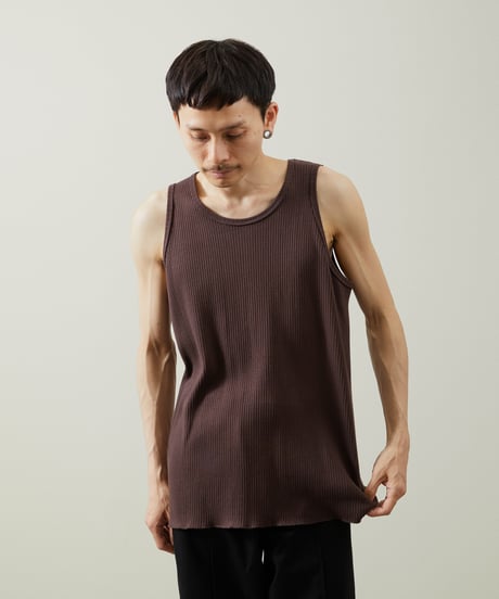 And A アンドエー / SUPIMA COTTON CODE FRISE TANK TOPS スーピマコットンコードフライスタンクトップ / AA-S24M005