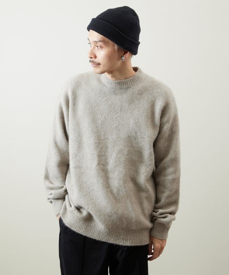 And A アンドエー / TANUKI KNIT CREW NECK PULLOVER SWEATER タヌキニットクルーネックプルオーバーニット セーター / AA-A24M001