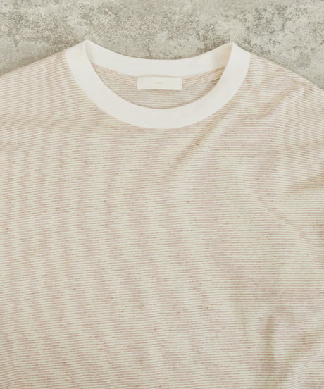 And A アンドエー / HEMP BREND L/S SLEEVE CUT & SEWN ヘンプブレンドナローピッチボーダーカットソー ロンT / AA-A24M003