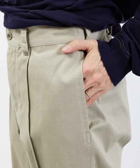 And A アンドエー / PIN TUCK DRILL WIDE CHINO PANTS ピンタックドリルワイドチノパンツ / AA-A23M001