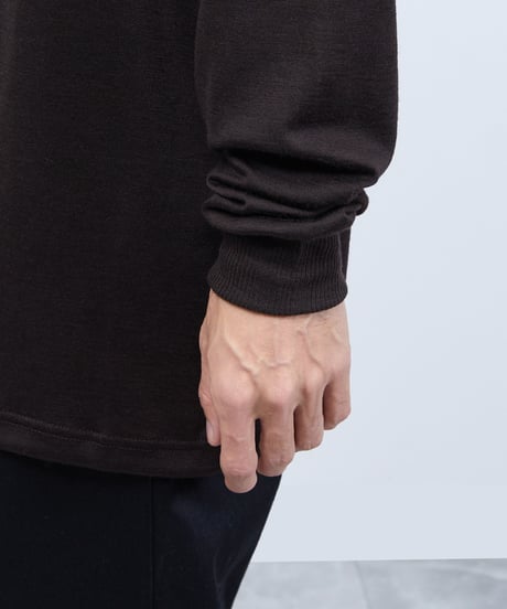 And A アンドエー / 2/72 WOOL JERSEY L/S KNIT TEE super100防縮ウォッシャブルウールジャージーニットロンT / AA-A23M004