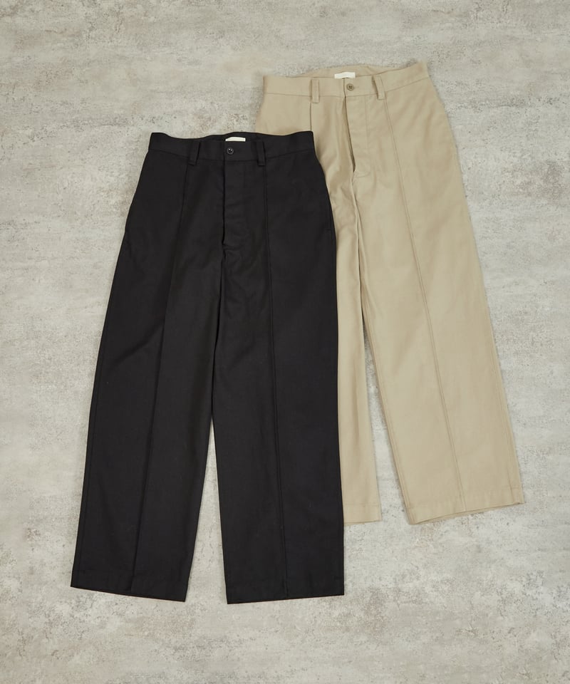 And A アンドエー / PIN TUCK DRILL WIDE CHINO PANTS ピ