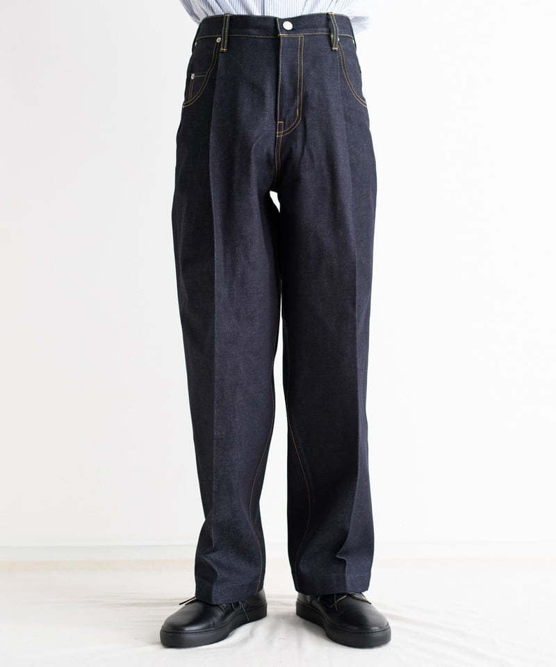 NEONSIGN ネオンサイン / WIDE DENIM SLACKS “RIGID” ワイド...