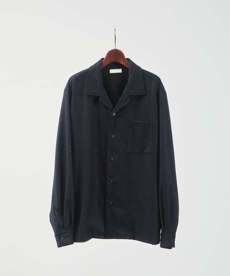 And A アンドエー / SUPER 140’S WOOL SAXONY OPEN COLLAR L/S SHIRT スーパー140’Sウールサキソニーオープンカラーシャツ / AA-S24M001