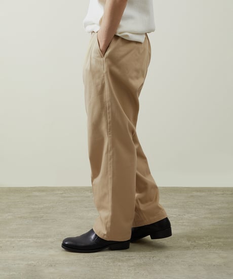 And A アンドエー / TWO TUCK TAPERED WIDE CHINO PANTS ツータックコットンワイドテーパードチノパンツ / AA-A23M002
