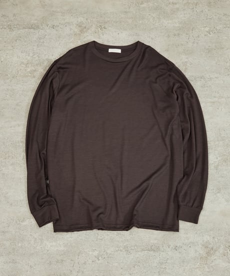 And A アンドエー / 2/72 WOOL JERSEY L/S KNIT TEE super100防縮ウォッシャブルウールジャージーニットロンT / AA-A23M004