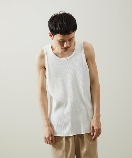 And A アンドエー / SUPIMA COTTON CODE FRISE TANK TOPS スーピマコットンコードフライスタンクトップ / AA-S24M005