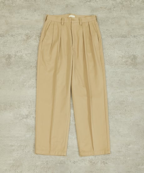 And A アンドエー / TWO TUCK TAPERED WIDE CHINO PANTS ツータックコットンワイドテーパードチノパンツ / AA-A23M002