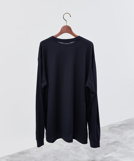 And A アンドエー / 2/72 WOOL JERSEY L/S KNIT TEE super100防縮ウォッシャブルウールジャージーニットロンT / AA-A23M004
