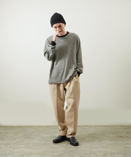 And A アンドエー / HEMP BREND L/S SLEEVE CUT & SEWN ヘンプブレンドナローピッチボーダーカットソー ロンT / AA-A24M003