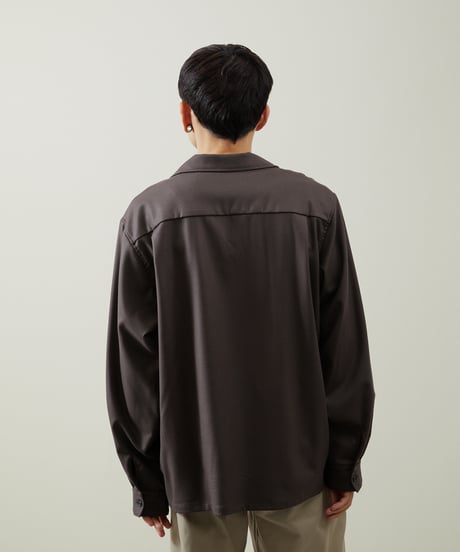 And A アンドエー / SUPER 140’S WOOL SAXONY OPEN COLLAR L/S SHIRT スーパー140’Sウールサキソニーオープンカラーシャツ / AA-S24M001
