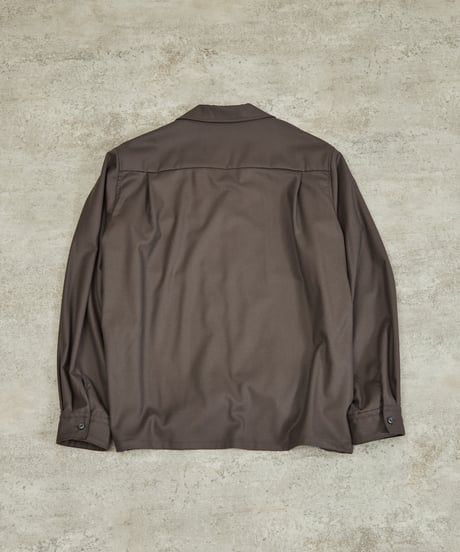 And A アンドエー / SUPER 140’S WOOL SAXONY OPEN COLLAR L/S SHIRT スーパー140’Sウールサキソニーオープンカラーシャツ / AA-S24M001
