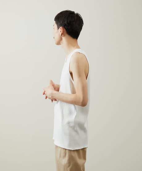 And A アンドエー / SUPIMA COTTON CODE FRISE TANK TOPS スーピマコットンコードフライスタンクトップ / AA-S24M005