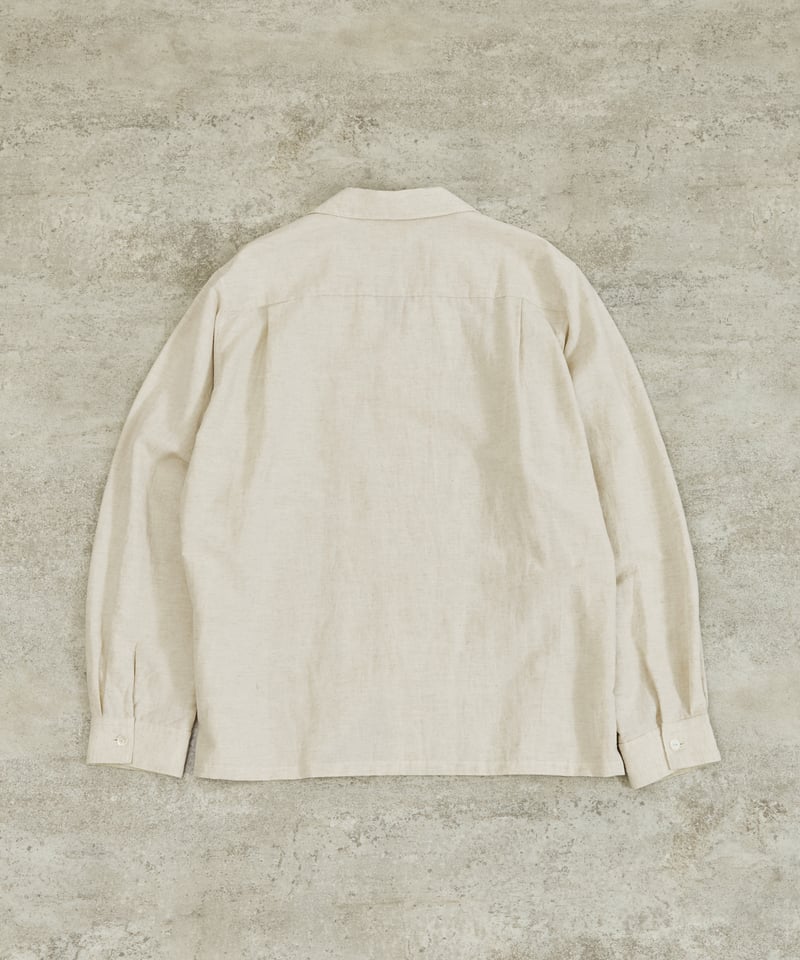 And A アンドエー / COTTON / LINEN OPEN COLLAR L/S LI