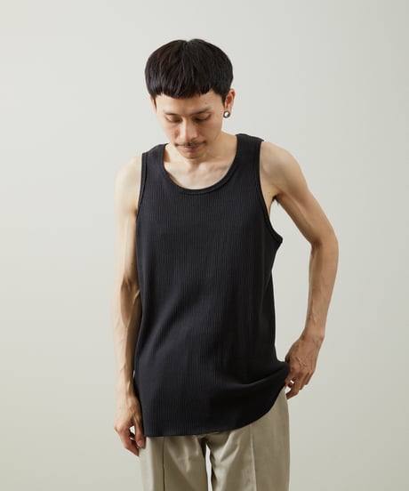 And A アンドエー / SUPIMA COTTON CODE FRISE TANK TOPS スーピマコットンコードフライスタンクトップ / AA-S24M005