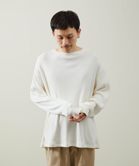 And A アンドエー / SUPIMA COTTON CODE FRISE L/S CUT&SEWN スーピマコットンコードフライスロングスリーブカットソー / AA-S24M006