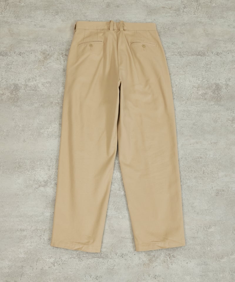 And A アンドエー / TWO TUCK TAPERED WIDE CHINO PANTS