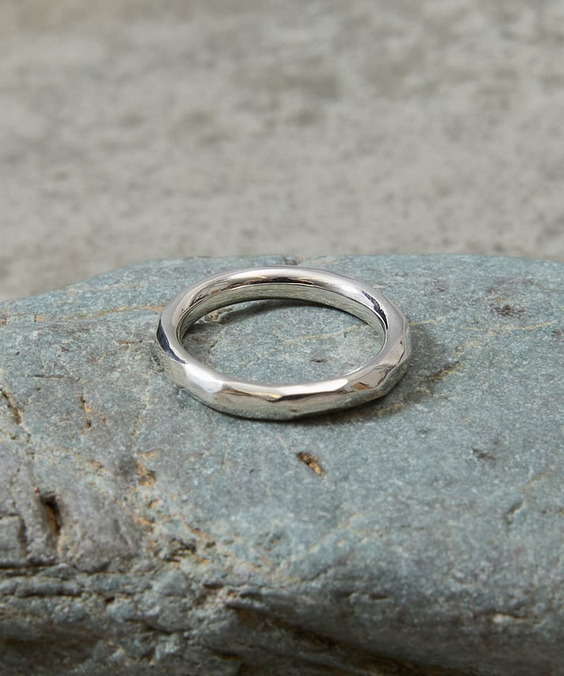 And A アンドエー / SILVER925 TEXTURED CIRCLE RING シル