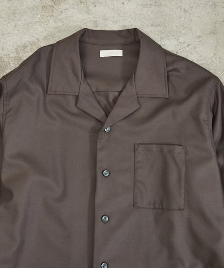 And A アンドエー / SUPER 140’S WOOL SAXONY OPEN COLLAR L/S SHIRT スーパー140’Sウールサキソニーオープンカラーシャツ / AA-S24M001