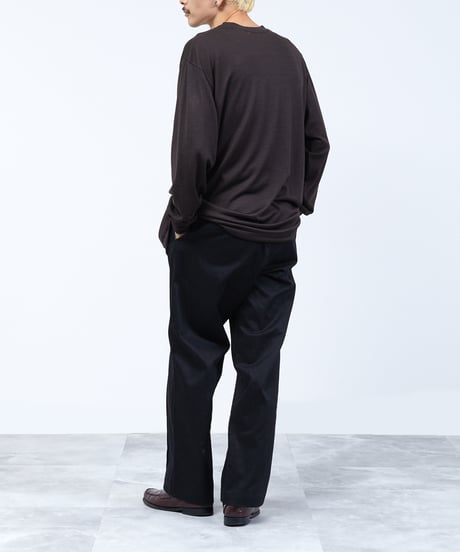 And A アンドエー / 2/72 WOOL JERSEY L/S KNIT TEE super100防縮ウォッシャブルウールジャージーニットロンT / AA-A23M004