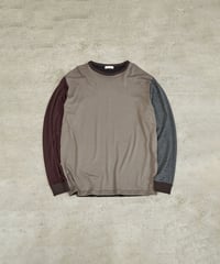 And A アンドエー / 2/72 WOOL JERSEY L/S CRAZY KNIT TEE super100防縮ウォッシャブルウールジャージークレイジーニットロンT / AA-A23M006
