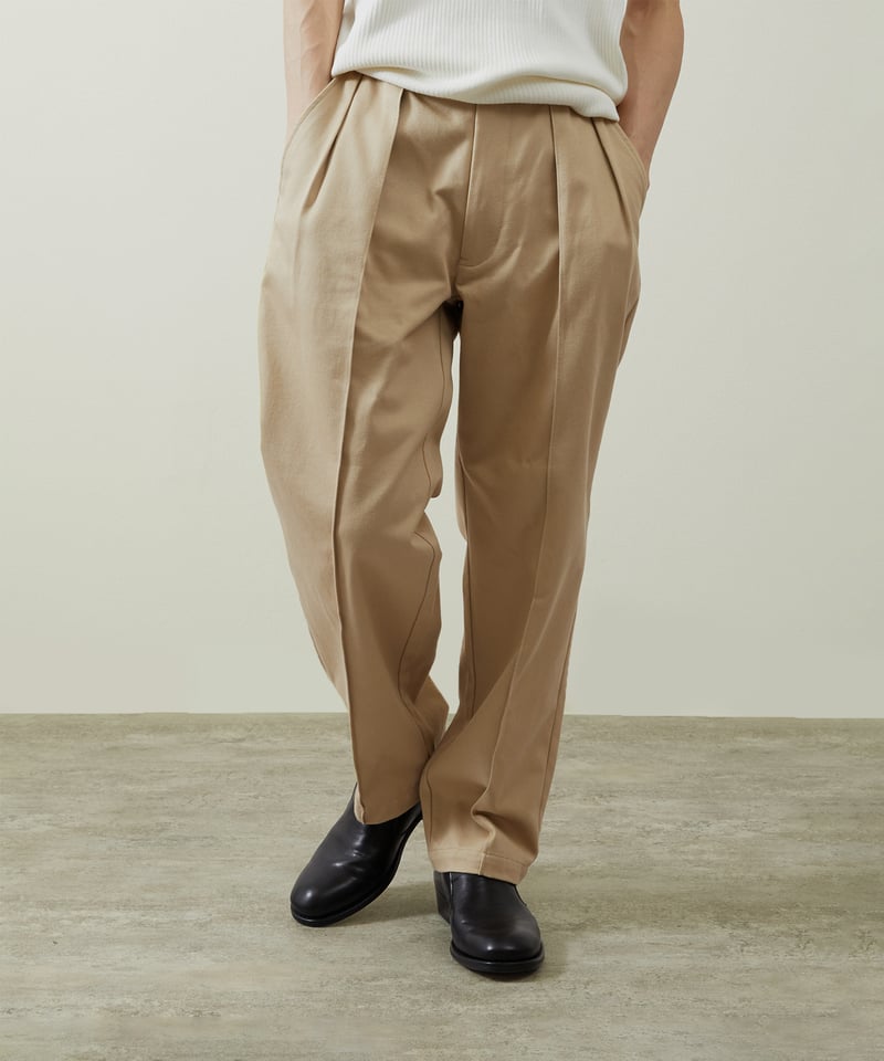 パンツ ALOUND TWOTUCK TAPERED CHINO PANTS XL ALOUND TWO TUCK TAPERED CHINO PANTS